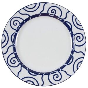 Crate & Barrel Blue Spiral salad plate manufactured by Spal in Portugal
$20/each